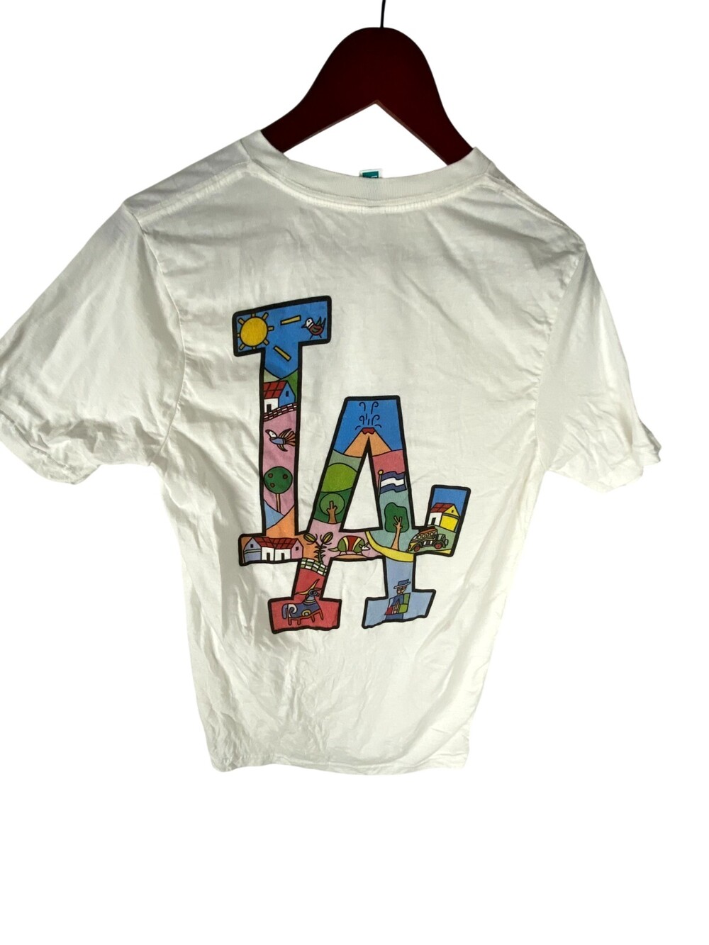 Lane Seven T-Shirt Mens M "LA" White Cotton Graphic Casual Short Sleeve Pullover